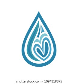 Beautiful water drop. Vector illustration