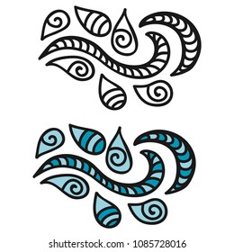 Beautiful water drops. Vector illustration