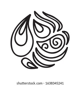 Beautiful water drops. Vector illustration