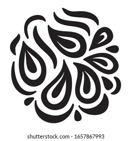 Beautiful water drops. Vector illustration