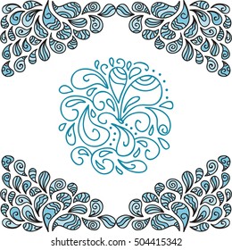 Beautiful water drops. Vector illustration.