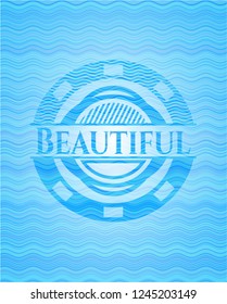Beautiful water style badge.