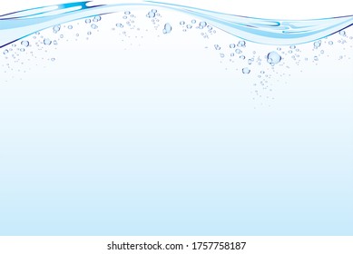 
Beautiful water surface seen from the side
