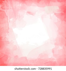 Beautiful watercolor background, frame vector 