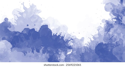 A beautiful watercolor background with shades of blue and purple, perfect for artistic designs and creative projects Abstract background in purple and white, featuring a blurry, hazy effect 