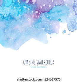 Beautiful watercolor background. Vector illustration