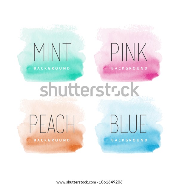 Beautiful Watercolor Backgrounds Design Stock Vector Royalty Free