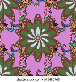 Beautiful watercolor Bouquet of summer flowers seamless pattern.