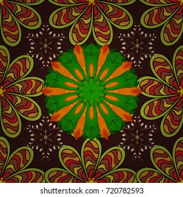 Beautiful watercolor Bouquet of summer flowers seamless pattern.
