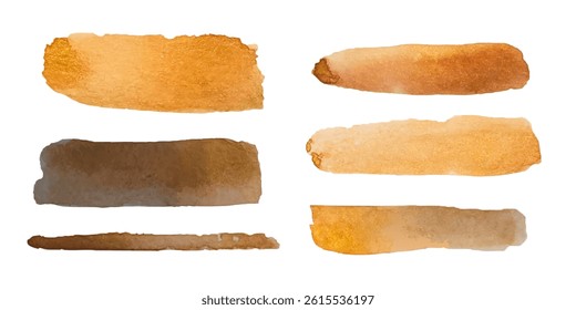 Beautiful Watercolor Brown Paint Swatches Perfect for Various Artistic Projects and Crafts