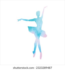 beautiful watercolor dance sculpture vector 