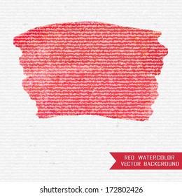 Beautiful watercolor design elements. Textured paper with natural fibers.
