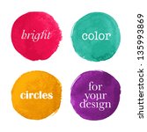 Beautiful watercolor design elements. Vector illustration
