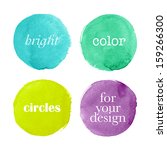 Beautiful watercolor design elements. Vector illustration