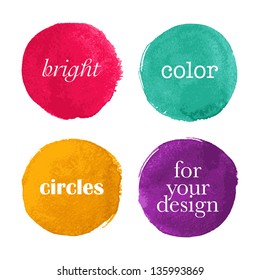 Beautiful watercolor design elements. Vector illustration