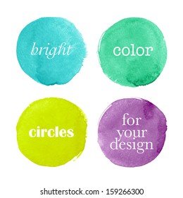 Beautiful watercolor design elements. Vector illustration