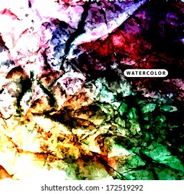 Beautiful watercolor design elements. Vector illustration