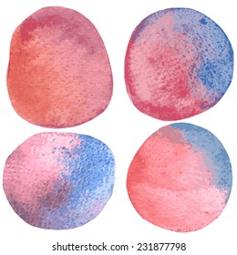 Beautiful watercolor design elements. Vector illustration