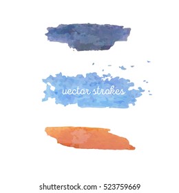 Beautiful watercolor design elements. Vector illustration