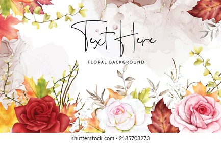 beautiful watercolor floral background design