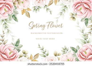 beautiful watercolor floral rose background