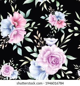 Beautiful watercolor floral seamless pattern
