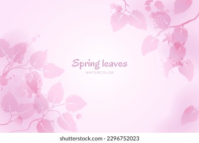 Beautiful watercolor floral vector background featuring intricate details of flowers, foliage, and branches. Soft pastel colors with pink accents, perfect for wedding design