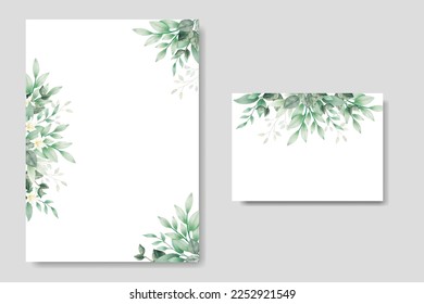 Beautiful Watercolor Floral Wedding Card template