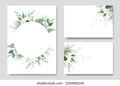 Beautiful Watercolor Floral Wedding card template