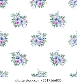 Beautiful watercolor flower pattern for design.