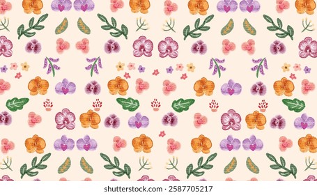 Beautiful Watercolor Flower Pattern Elegant and Artistic Floral Design, Add a touch of elegance and artistry to your projects with this stunning watercolor flower pattern. 