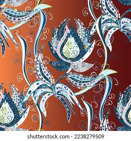 Beautiful watercolor flowers, bright painting inspipleasant flower print  background. vector 