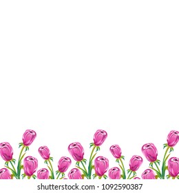 Beautiful watercolor flowers decorated background. Can be used as greeting card or invitation card design.