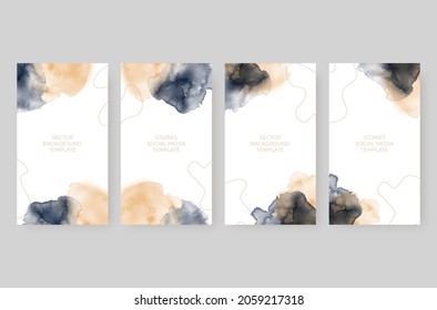 Beautiful watercolor social media background template