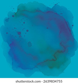 A beautiful watercolor texture in shades of blue and green, ideal for artistic and serene backgrounds.