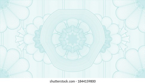 Beautiful watermark. Banknotes. Vector illustration. Complex design. 