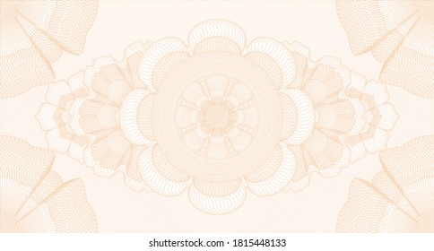 Beautiful watermark. Guilloche background. Illustration. Complex design. 