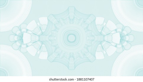 Beautiful watermark. Guilloche background. Vector illustration. Complex design. 