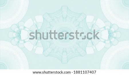 Beautiful watermark. Guilloche background. Vector illustration. Complex design. 