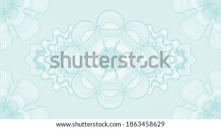 Beautiful watermark. Pattern money. Illustration. Complex design. 
