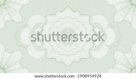 Beautiful watermark. Pattern money. Vector illustration. Detailed design. 