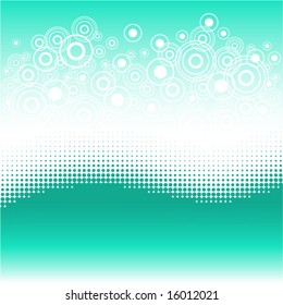 Beautiful wave background with halftone effect for your design