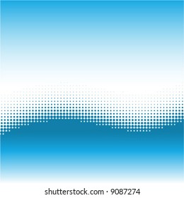 Beautiful wave background with halftone effect for your design