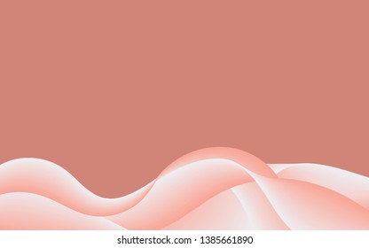 Beautiful wave leaf rose abstract background vector