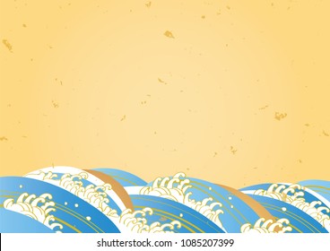Beautiful wave pattern of Japan