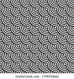 Patrón de onda hermoso con una curva simple y minimalista, fácil de cambiar de color