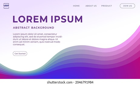 Beautiful wave shape vector illustration. Blue purple pink color gradient. Futuristic abstract background design for landing page, wallpaper, banner, poster, magazine, business card, invitation etc