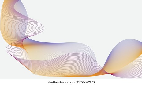 Beautiful wave shaped array of glowing, Dynamic particles. Abstract  background with wavy stripes.Vector, abstraction. for web design, website, wallpaper, banner or cover. Futuristic wavy background.