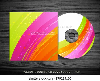 diseño de cubierta de cd de estilo ondulado