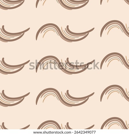 Beautiful waves in beige brown tones